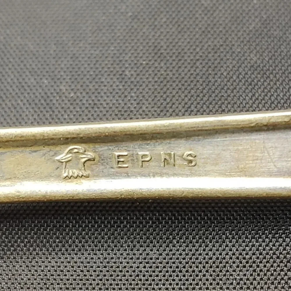 Antique 1946 Newport Silverplate Teaspoon Floral EPNS Daniel Arter Bird Hallmark